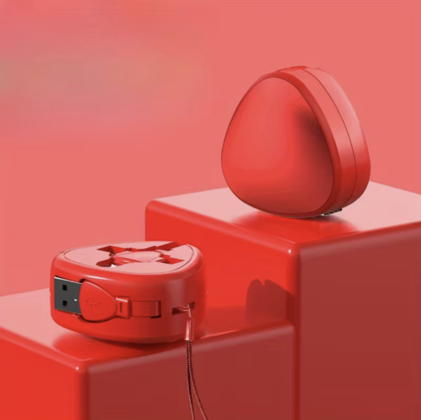 3 in 1 Spring Charging Cable in Red