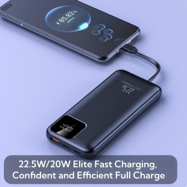 06db2167-d390-45b4-9005-798b5b5102d1.jpg 20,000mAh Fast Charging Power Bank with Dual Built-in Cables & Digital Display
