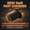 35W GaN Dual USB-C PD Wall Charger