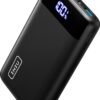 22.5W Fast Charging 20,000mAh Power Bank with LED Display USB-C Portable Charger – Black