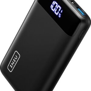 22.5W Fast Charging 20,000mAh Power Bank with LED Display USB-C Portable Charger – Black