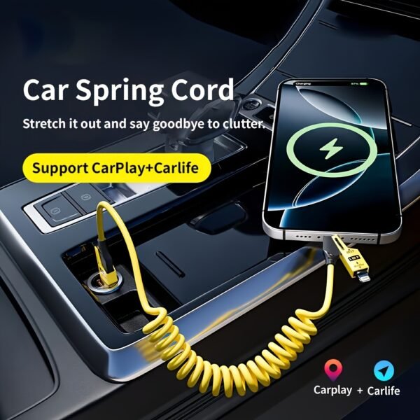 2a733f1b-8798-4f3f-875d-72cfb03acb4d.jpg 4-in-1 Spring Data Cable 65W Fast Charging Multi-Device Charging Cable