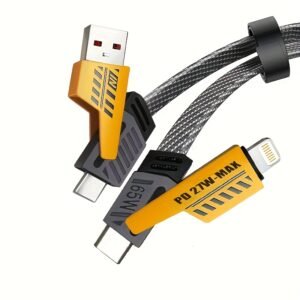 4-in-1 Fast Charging Cable with USB-A Multi Charging Cable