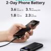 22.5W Fast Charging 20,000mAh Power Bank with LED Display USB-C Portable Charger – Black