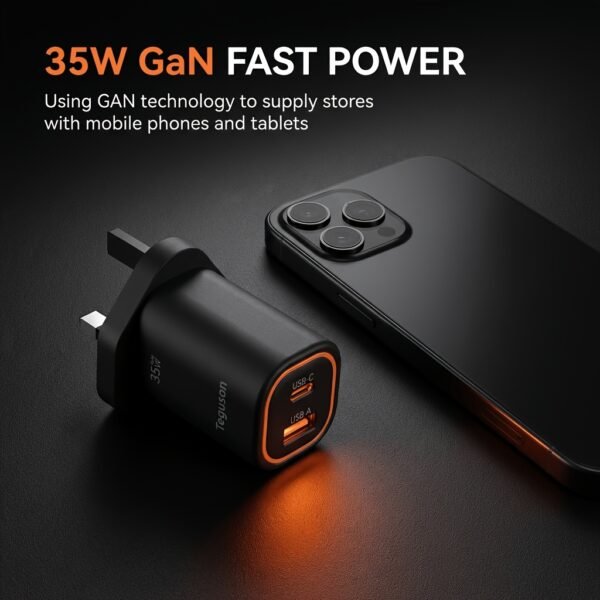 35W GaN Dual USB-C PD Wall Charger