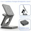 3-in-1 Foldable Magnetic Charging Station for iPhone, Apple Watch & AirPods