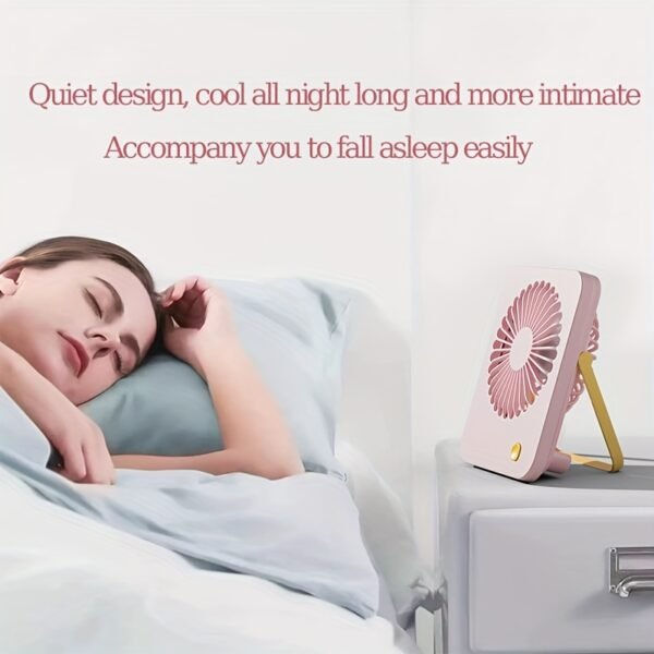 Ultra-Thin Foldable Desktop Fan with 180° Rotating Stand