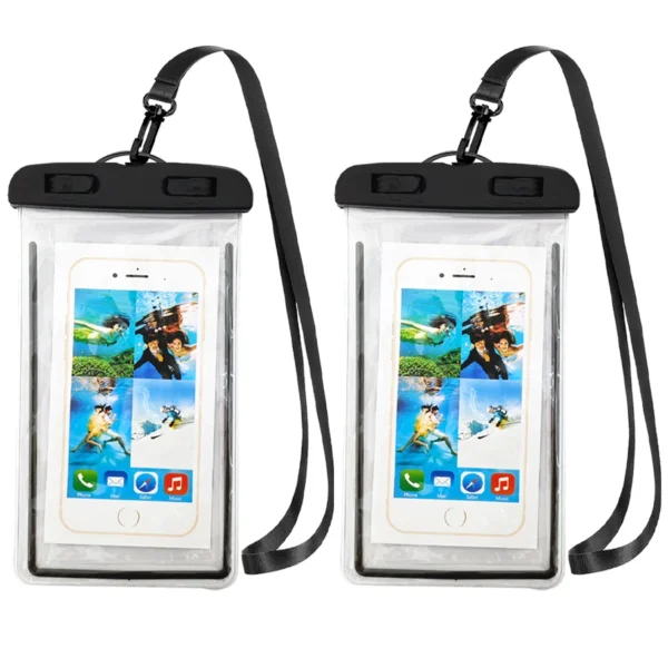 S9ce2d8c43a4d48ccb3a2e8331e7666afR.webp 2-Pack Universal Waterproof Phone Pouch with Neck Strap