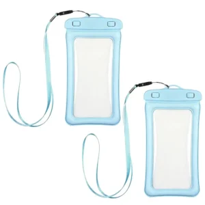 2-Pack Universal Waterproof Phone Pouch with Floating Lanyard (7.2")
