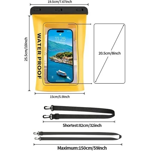 Sf587c7f85b284d1a8e5ef5d83aecdb95E.webp Waterproof Phone Pouch with Crossbody Strap (1.8L)