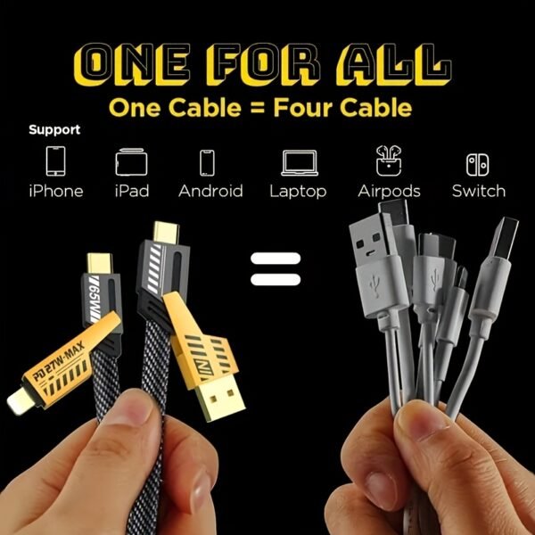 bfe78ffe-107b-4a78-8f3f-bfbf4ca820a6.jpg 4-in-1 Fast Charging Cable with USB-A Multi Charging Cable
