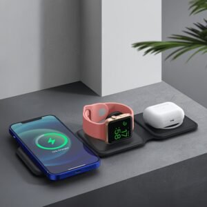 3-in-1 Foldable Magnetic Wireless Charging Station