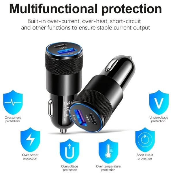 43W Dual-Port USB Car Charger